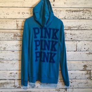 PINK VS Teal Zip Up Hoodie